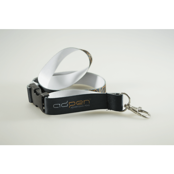Smycz reklamowa jednostronna + przedłużka (4+0) 20 mm
