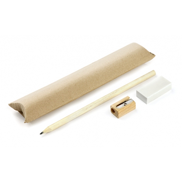 Komplet EKO (ołówek, gumka, temperówka)