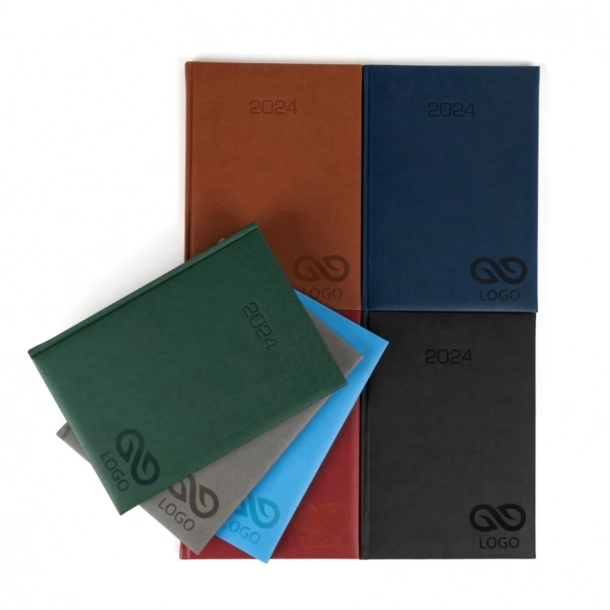 Kalendarz książkowy B5 - Rozkład Dzienny - Czerwony