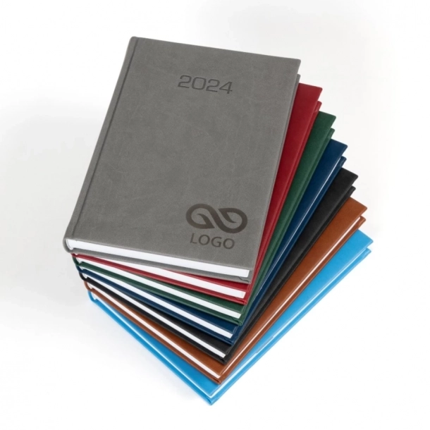 Kalendarz książkowy B5 - Rozkład Dzienny - Czerwony