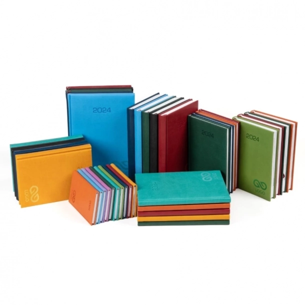 Kalendarz książkowy A5 - Rozkład Dzienny - Czerwony