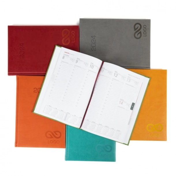 Kalendarz książkowy A4 - Rozkład Tygodniowy - Brązowy