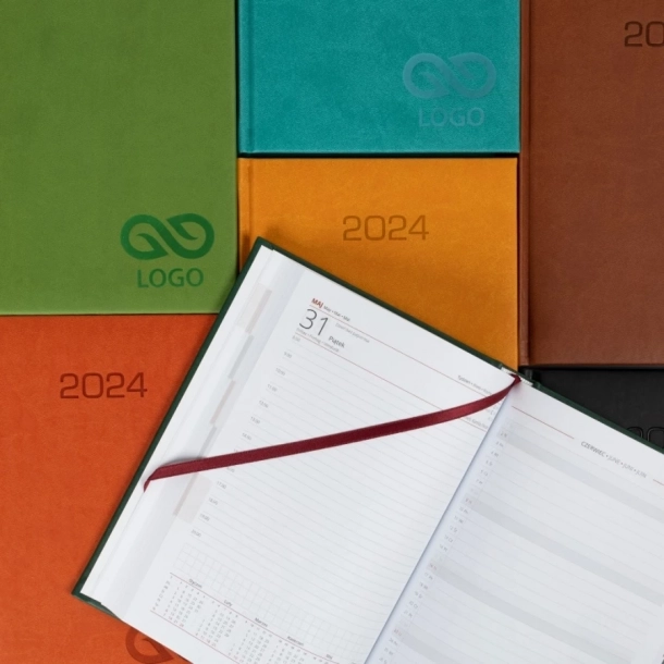 Kalendarz książkowy A4 - Rozkład Tygodniowy - Brązowy