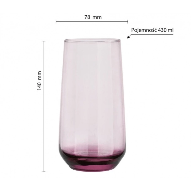 Szklanka Sunset - Rubinowy