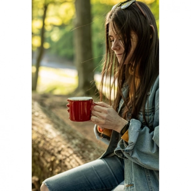 Taeris emaliowany kubek  - Czerwony