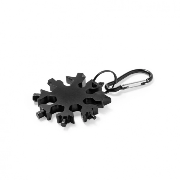 Narzędzie wielofunkcyjne, 17 funkcji, karabińczyk - Czarny