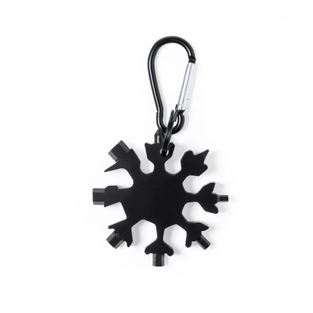 Narzędzie wielofunkcyjne, 17 funkcji, karabińczyk - Czarny