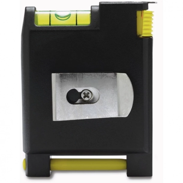 Miara 2m, poziomica, notatnik, długopis - Czarny