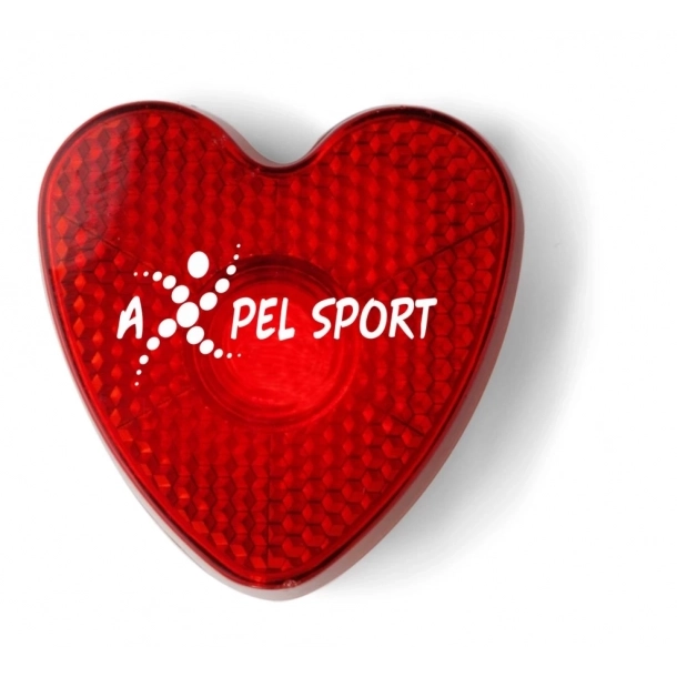 Klip 'serce' z migającym światełkiem - Czerwony