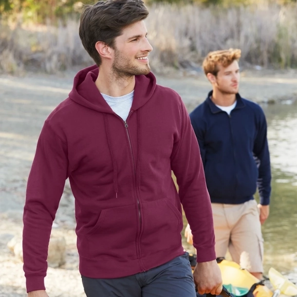 Bluza FOTL Zip Through Hooded Sweat - Czerwony