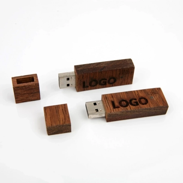 Pendrive Wood 16Gb - Brązowy