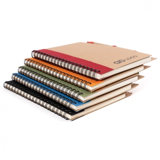 Notes Eco3 z długopisem - Czerwony