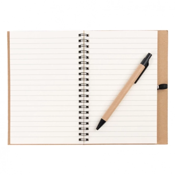 Notes Eco3 z długopisem - Czerwony