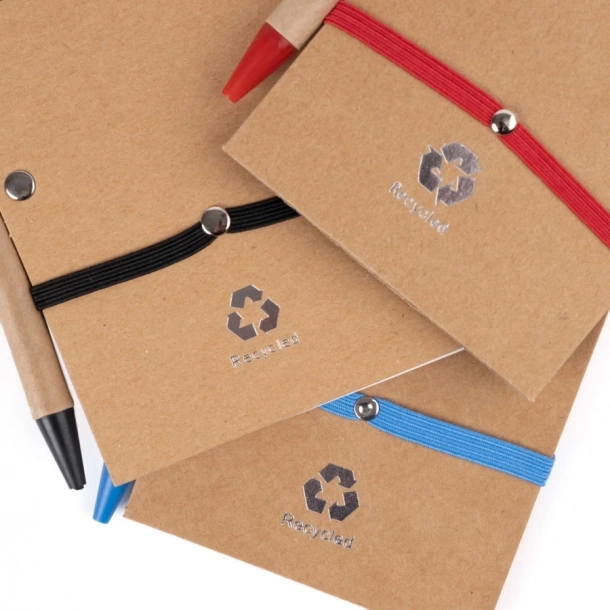 Notes Eco2 z długopisem - Czerwony