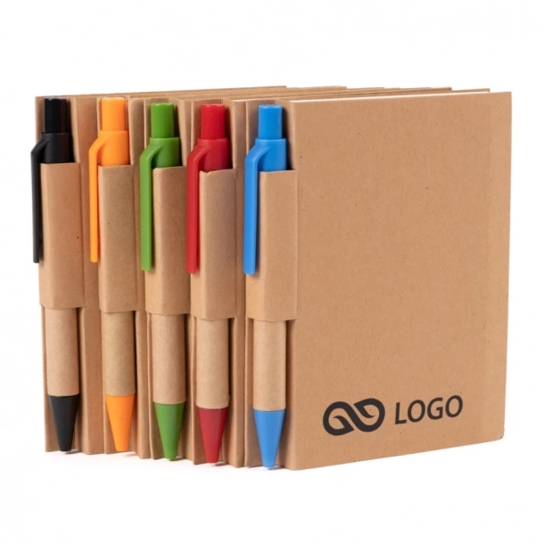 Notes Eco1 z długopisem - Pomarańczowy