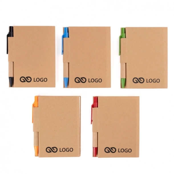 Notes Eco1 z długopisem - Czarny