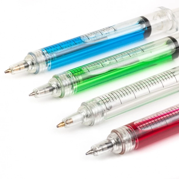 Długopis Strzykawka - Niebieski