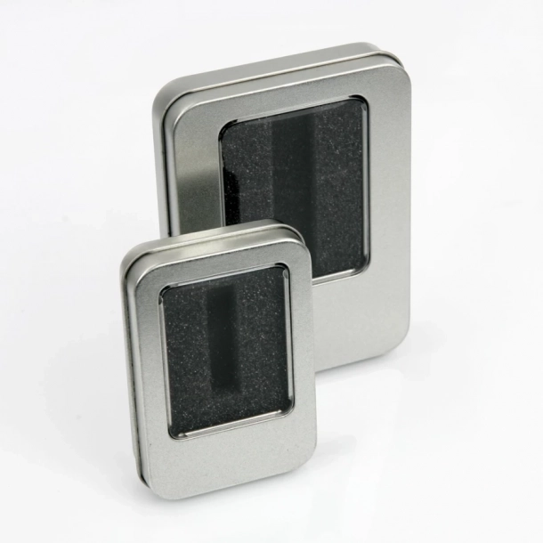 Pudełko na pendrive metalowe małe - Srebrny