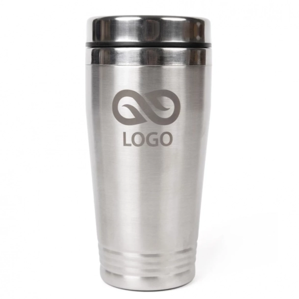 Kubek Stalowy Prado 2 - Srebrny - Srebrny