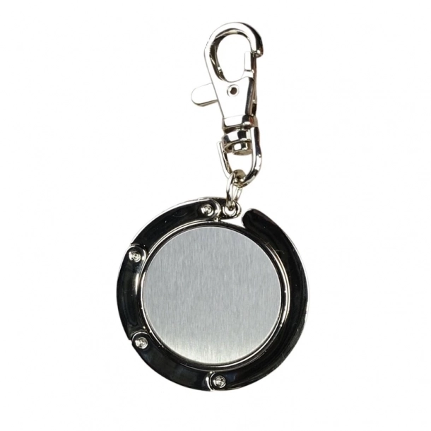 Wieszak na torebkę z karabińczykiem Shine - Srebrny