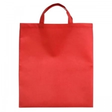 Torba na zakupy Non Woven krótkie uszy - Czerwony