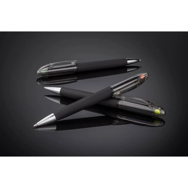 Długopis z zakreślaczem HILIG - Jasny Zielony