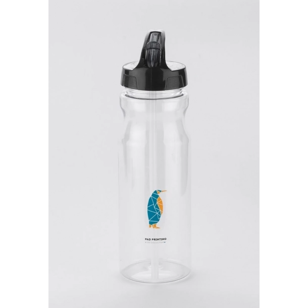 Bidon ze słomką TRANCE - Czarny