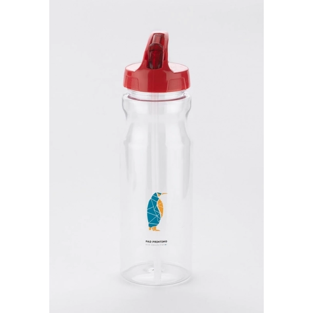 Bidon ze słomką TRANCE - Czerwony