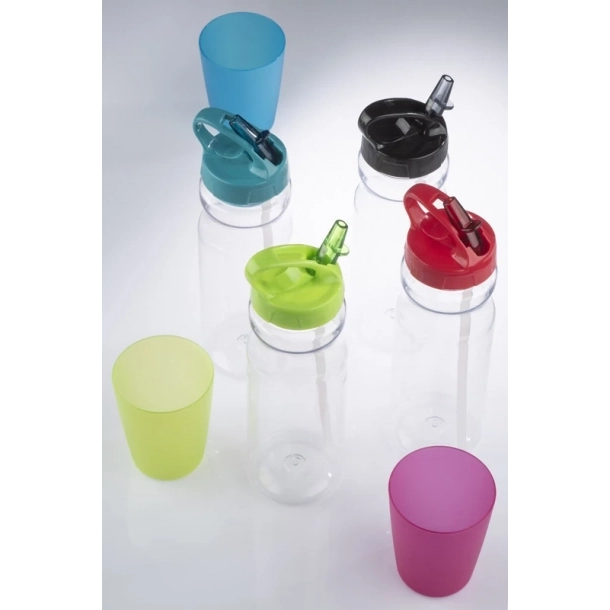 Bidon ze słomką TRANCE - Jasny Zielony