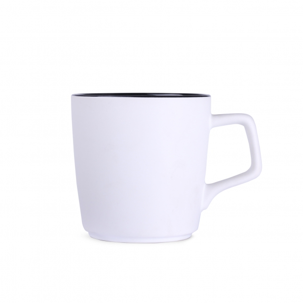 Kubek Barrel Pure biało/czarny