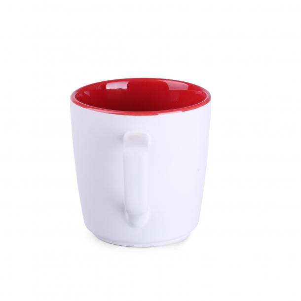 Kubek Barrel Pure biało/czerwony