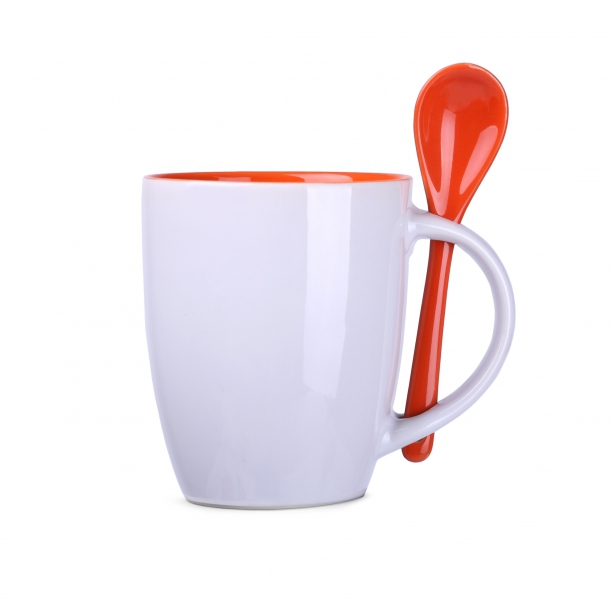 Kubek Easy II biało/pomarańczowy