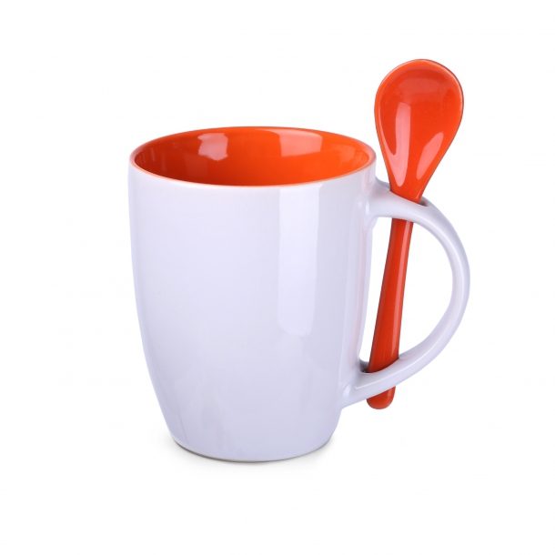 Kubek Easy II biało/pomarańczowy