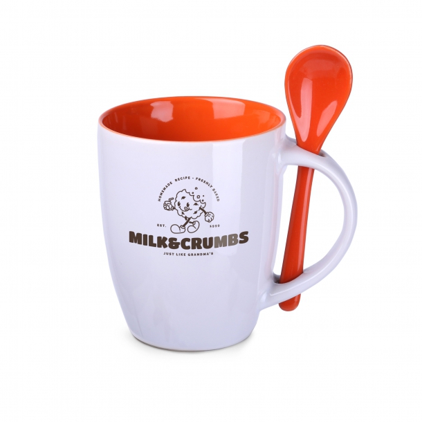 Kubek Easy II biało/pomarańczowy