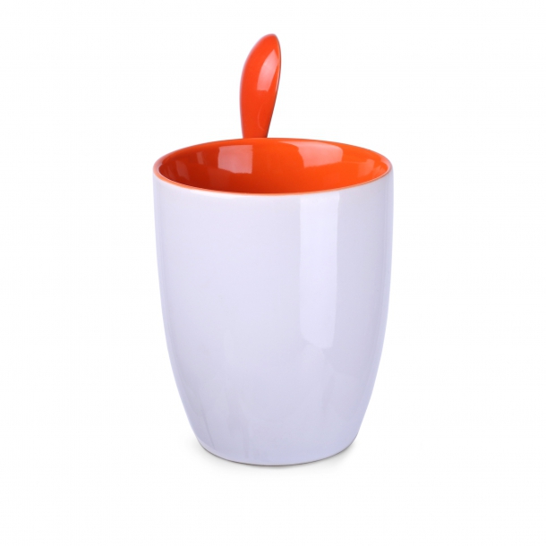 Kubek Easy II biało/pomarańczowy