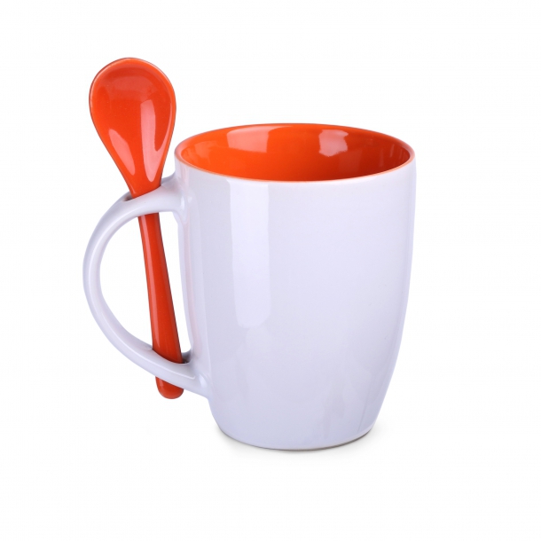 Kubek Easy II biało/pomarańczowy