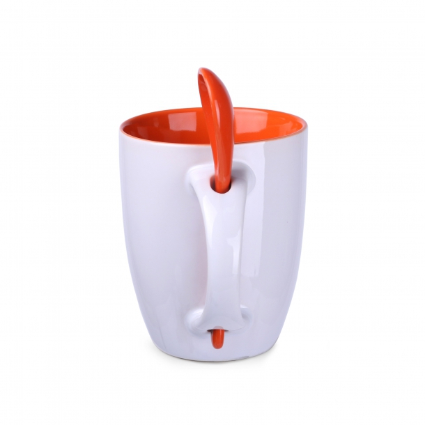 Kubek Easy II biało/pomarańczowy