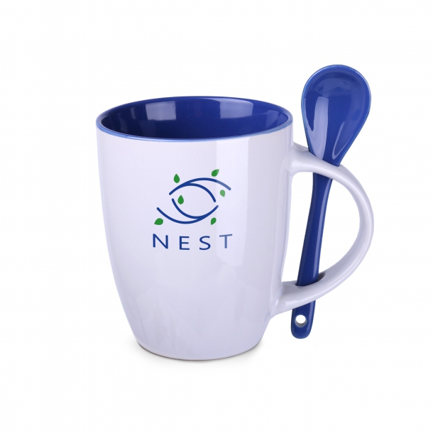 Kubek Easy II biało/reflex blue