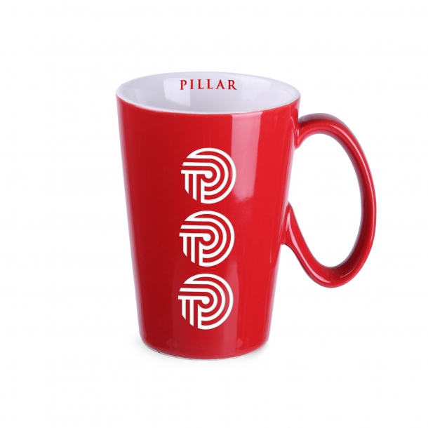 Kubek Elephant czerwono/biały