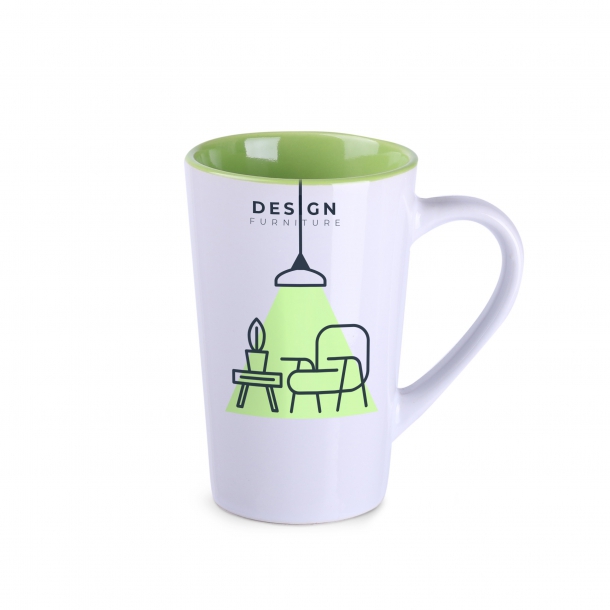 Kubek Fresh biało/jasno zielony