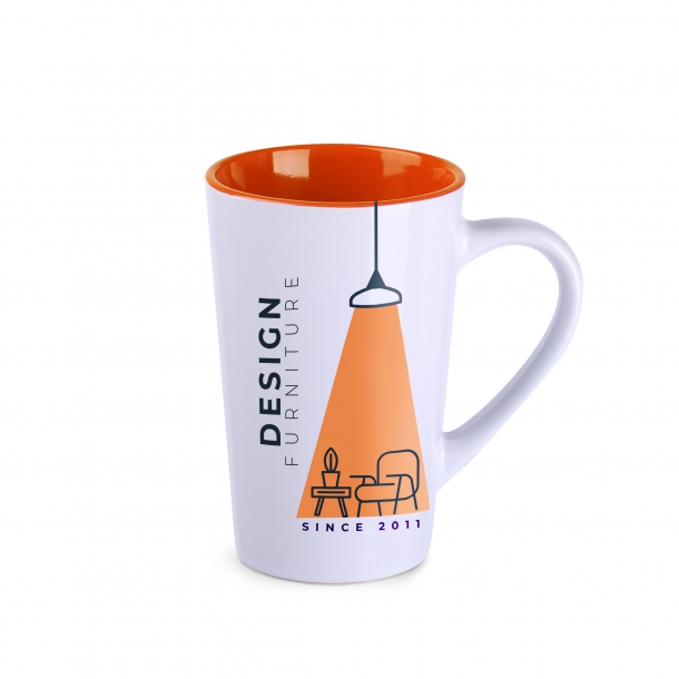 Kubek Fresh biało/pomarańczowy