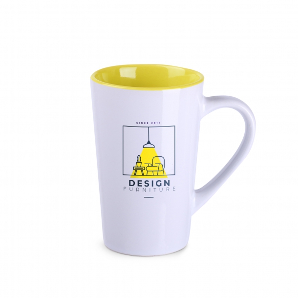 Kubek Fresh biało/żółty