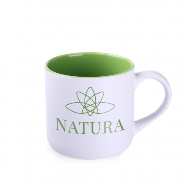 Kubek Diego Pure biało/jasnozielony