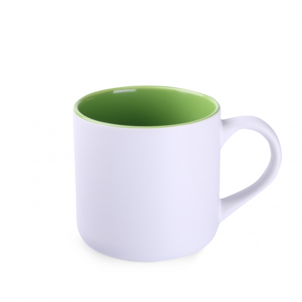 Kubek Diego Pure biało/jasnozielony