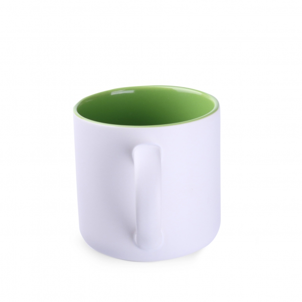 Kubek Diego Pure biało/jasnozielony