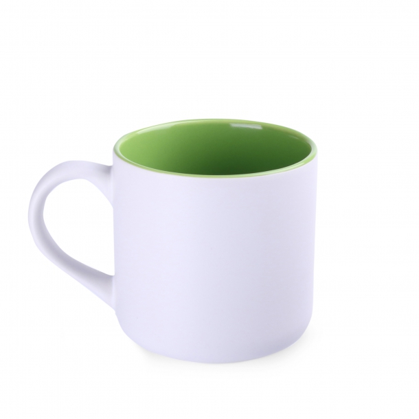 Kubek Diego Pure biało/jasnozielony
