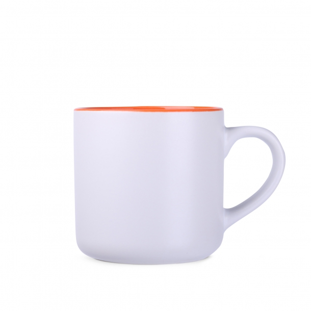 Kubek Diego Pure biało/pomarańczowy