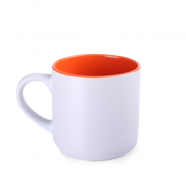 Kubek Diego Pure biało/pomarańczowy
