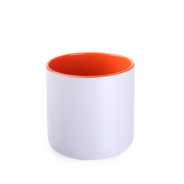 Kubek Diego Pure biało/pomarańczowy