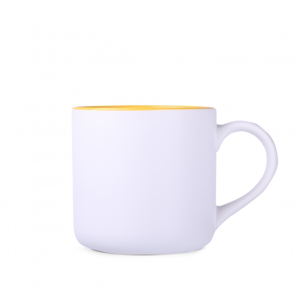 Kubek Diego Pure biało/żółty